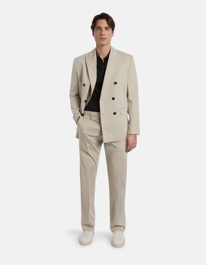 Regular-fit polo shirt in cotton crepe