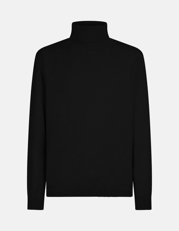 Maglia dolcevita regular in cashmere e seta