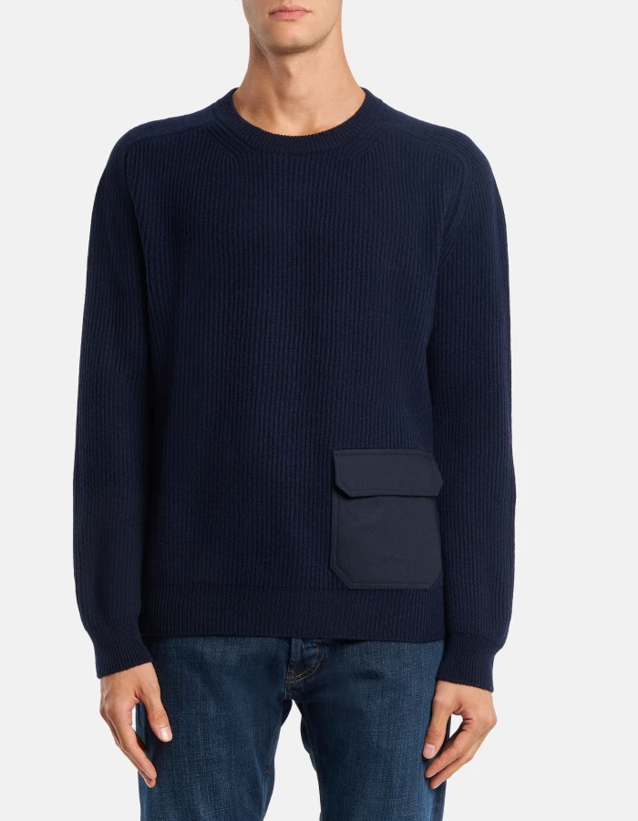 Maglia girocollo regular in costa inglese