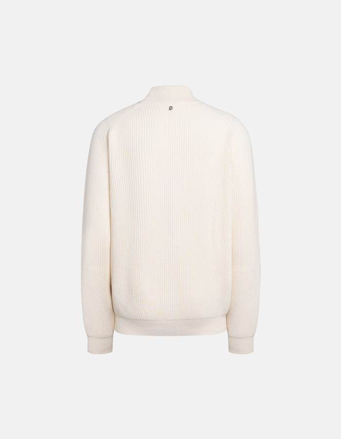Maglia dolcevita regular in costa inglese