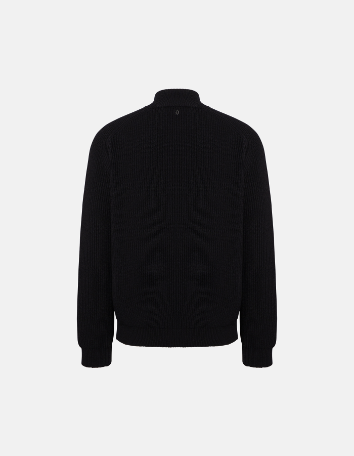 Maglia dolcevita regular in costa inglese