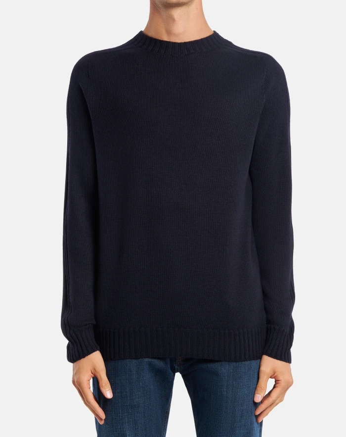 Maglia girocollo regular in lana basica