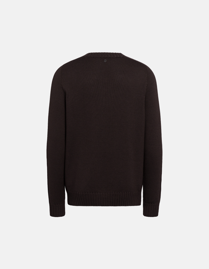 Regular-fit crew-neck jumper in basic wool