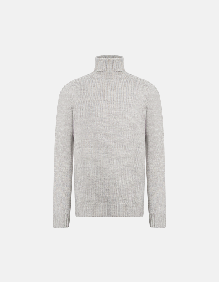 Maglia dolcevita regular in lana basica