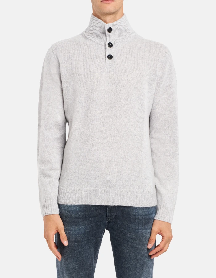 Maglia dolcevita regular in misto cashmere