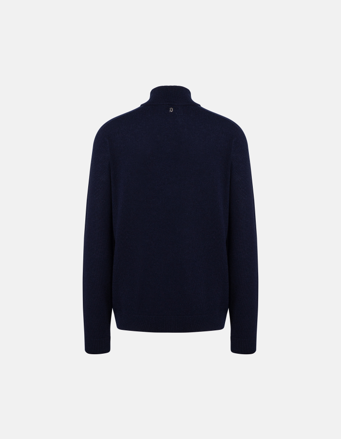 Maglia lupetto regular in misto cachemire