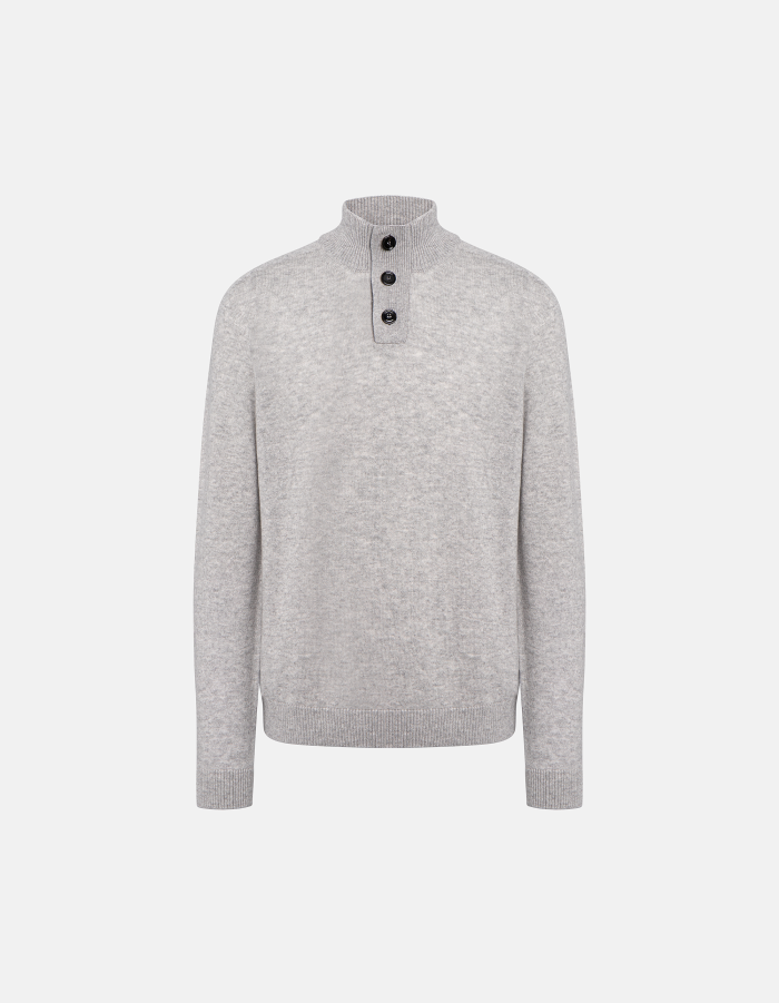 Maglia lupetto regular in misto cachemire