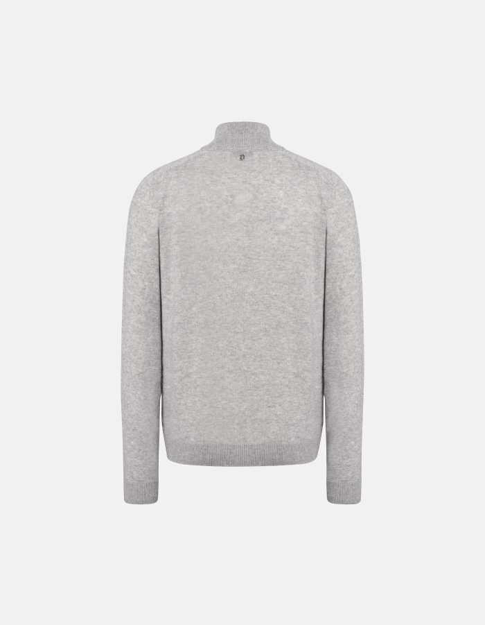 Maglia lupetto regular in misto cachemire
