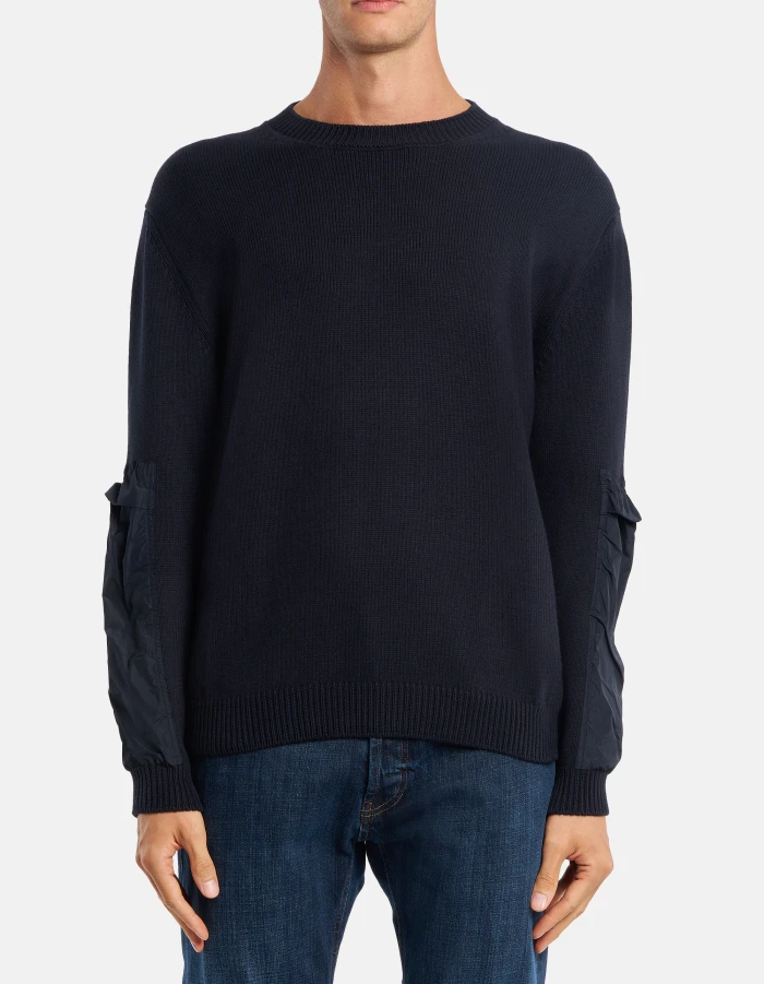 Maglia girocollo regular in cotone e cashmere