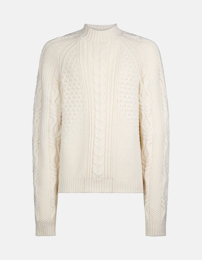 Maglia dolcevita regular in lana lavorata