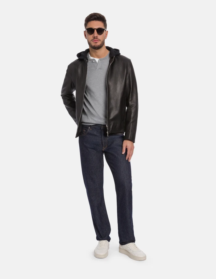 Regular-fit silk and cotton Henley shirt