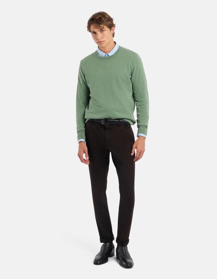 Maglia girocollo regular in lana cashmere