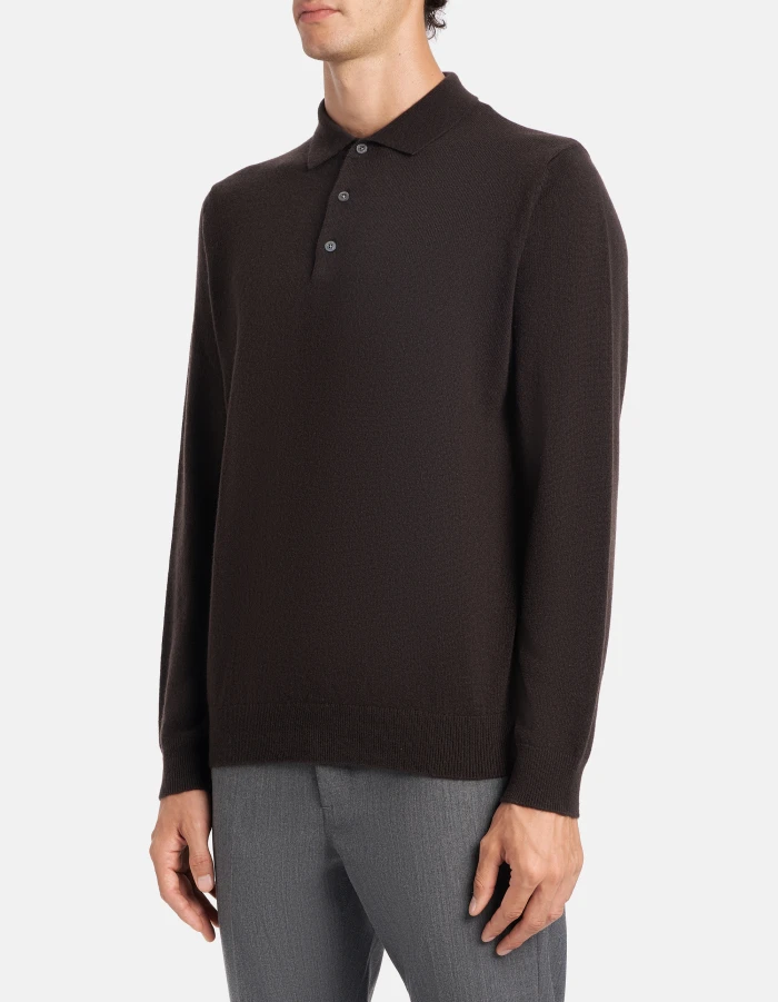 Polo regular in lana cashmere