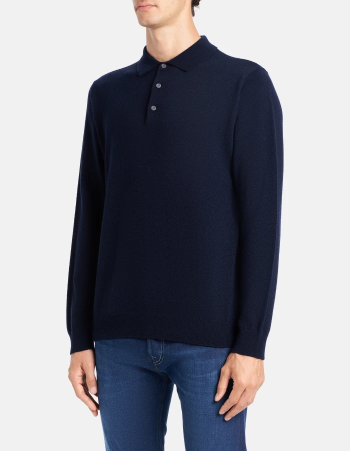 Polo regular in lana cashmere