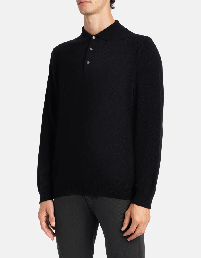 Polo regular in lana cashmere