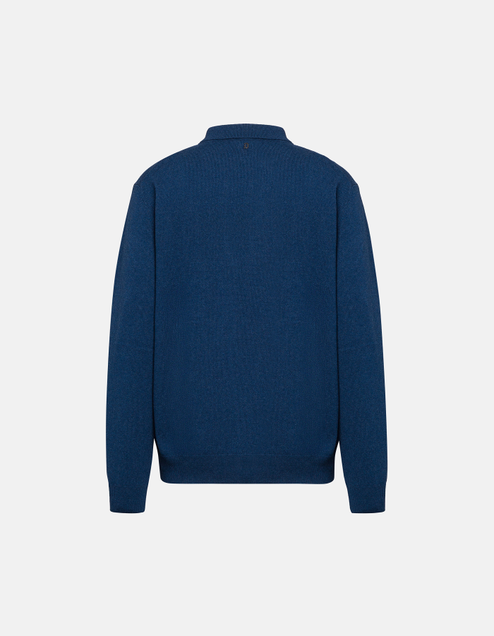 Poloshirt in normaler Passform aus Kaschmir und Seide