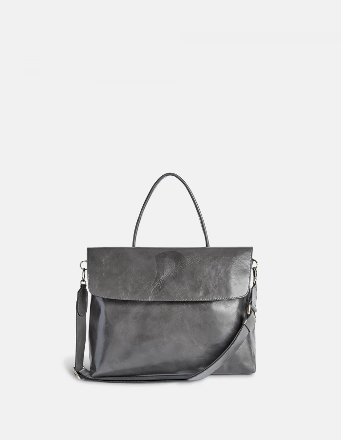 Glossy leather bag
