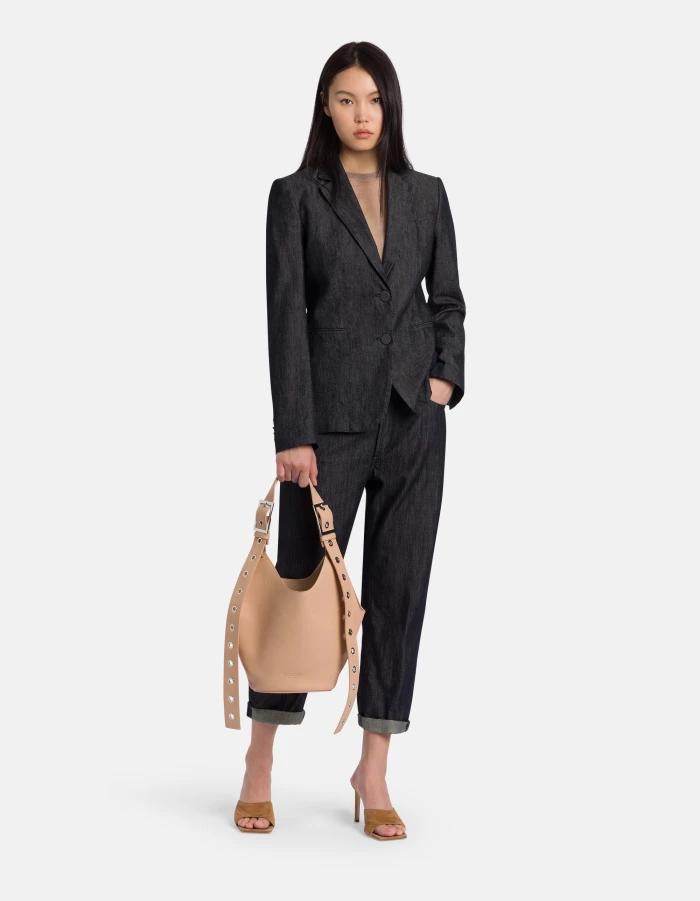 Kleine Hobo Bag aus Leder