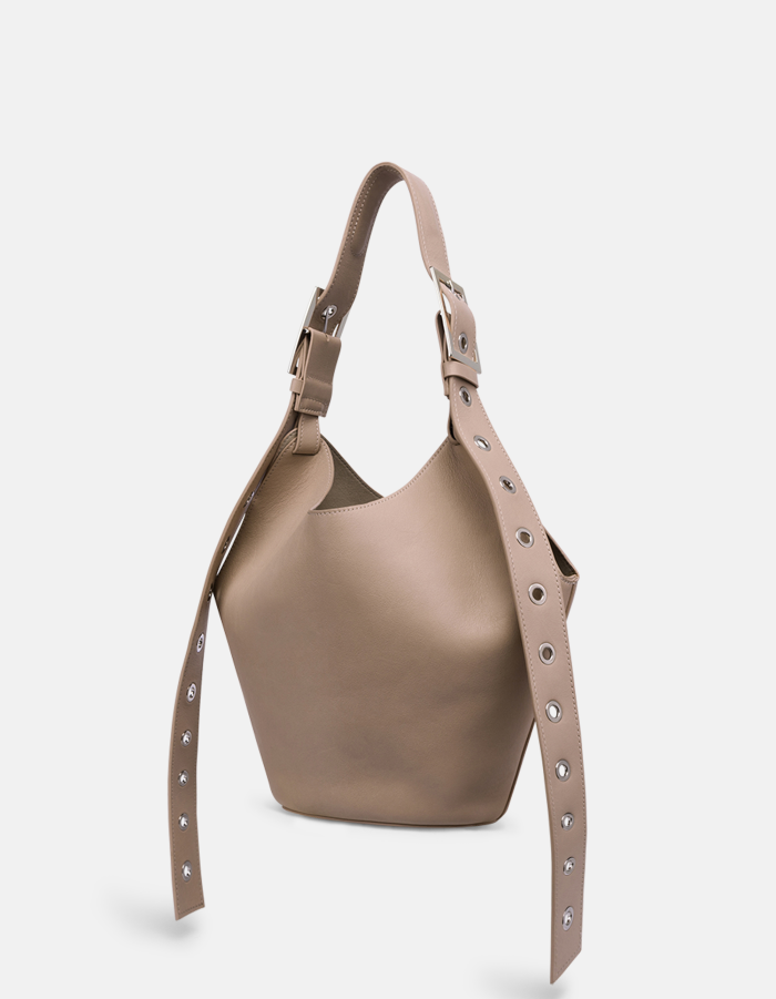Small leather hobo bag
