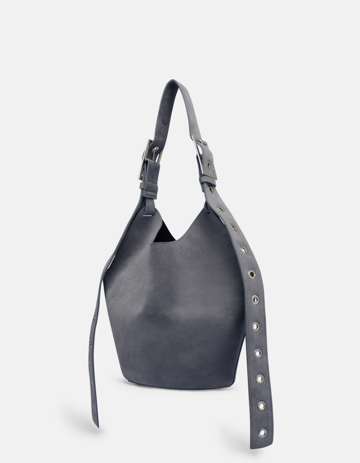 Kleine Hobo Bag aus Spaltleder