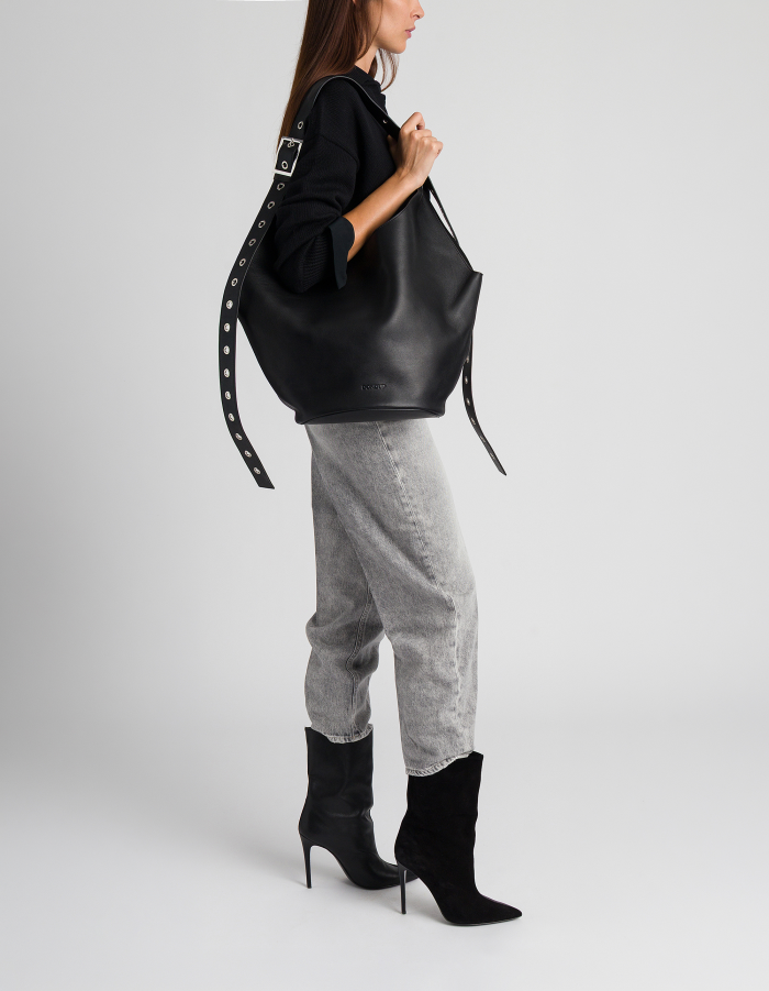 Large leather hobo bag