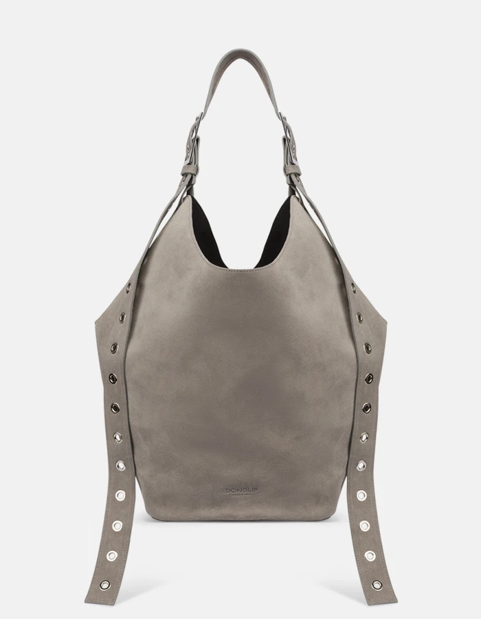 Big split leather hobo bag