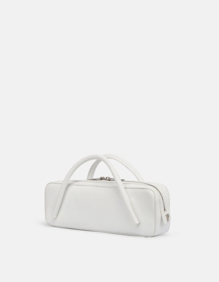 Leather baguette bag