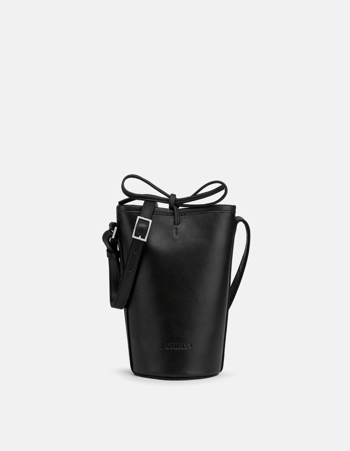Small vacchetta leather bucket bag