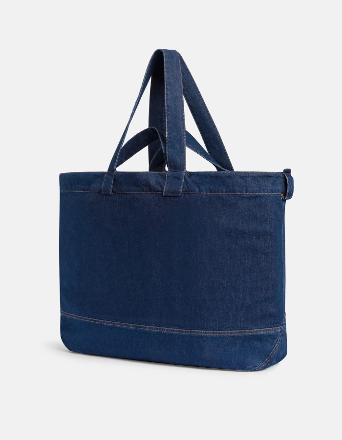Denim shopping bag