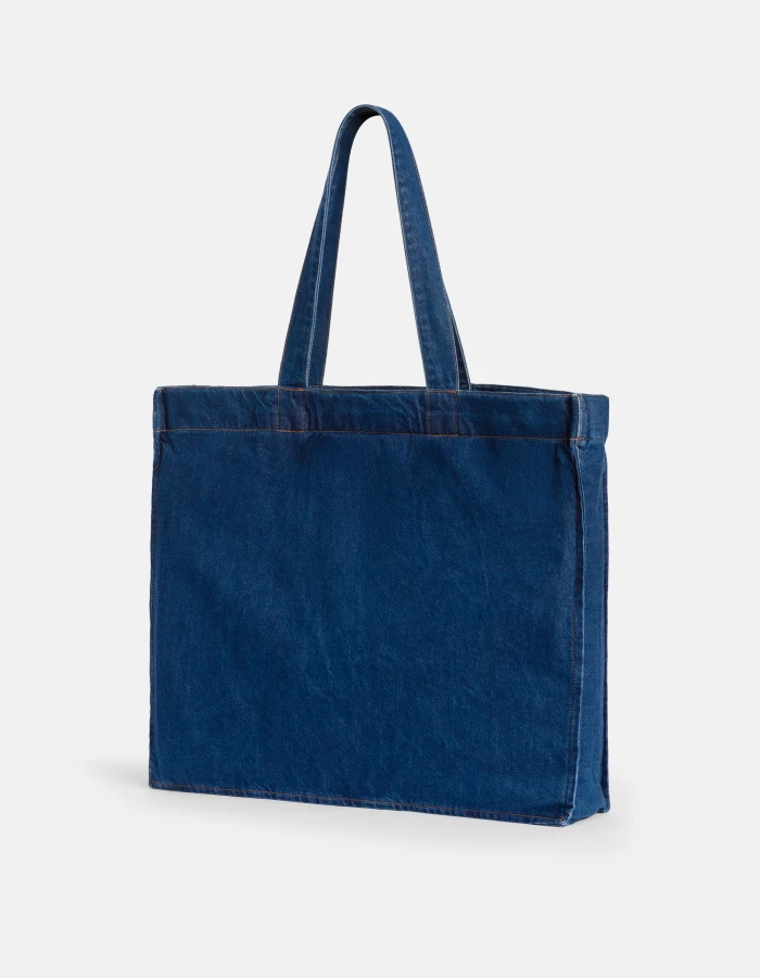 Denim shopping bag