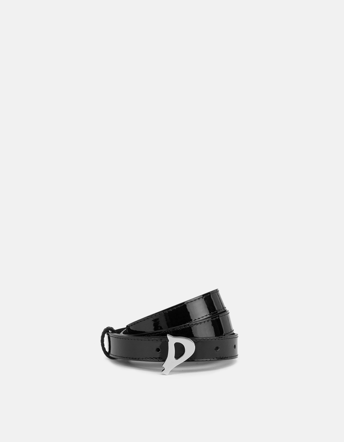 Patent leather belt