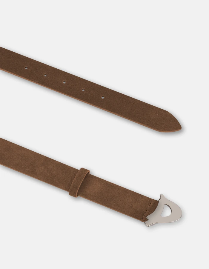 Split leather belt