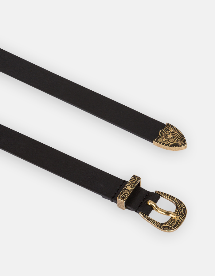 Vacchetta leather belt