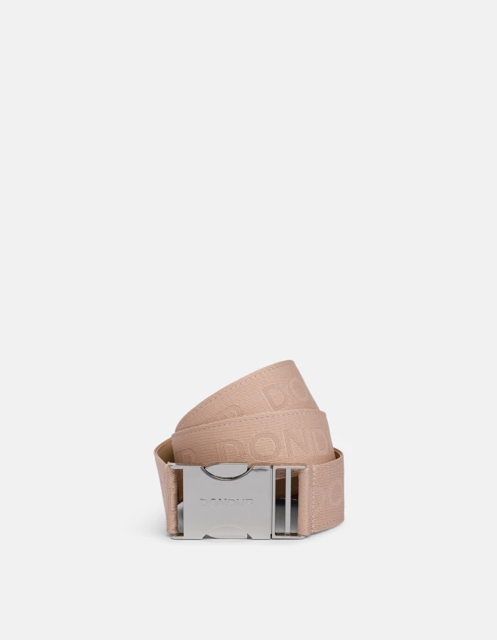 Jacquard ribbon tuck belt