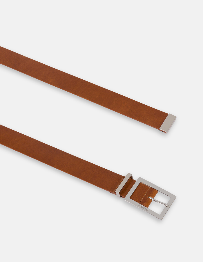 Vacchetta leather belt