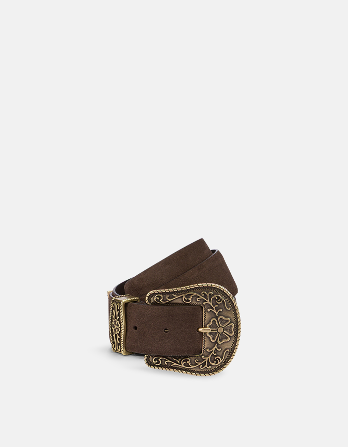 Split leather belt
