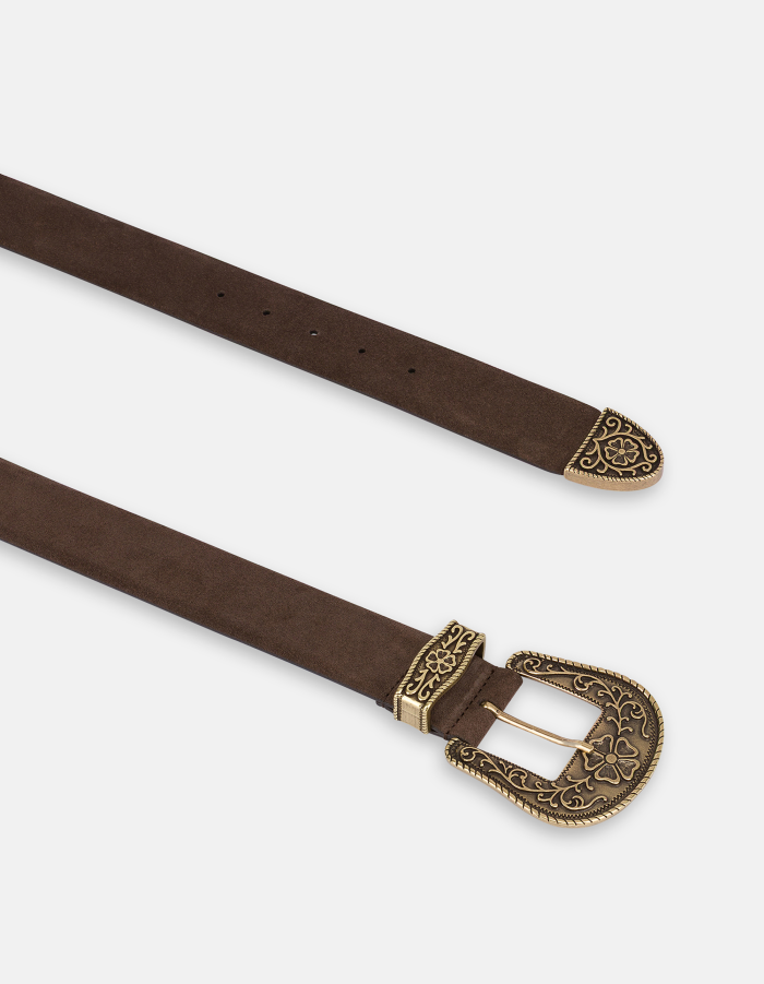 Split leather belt