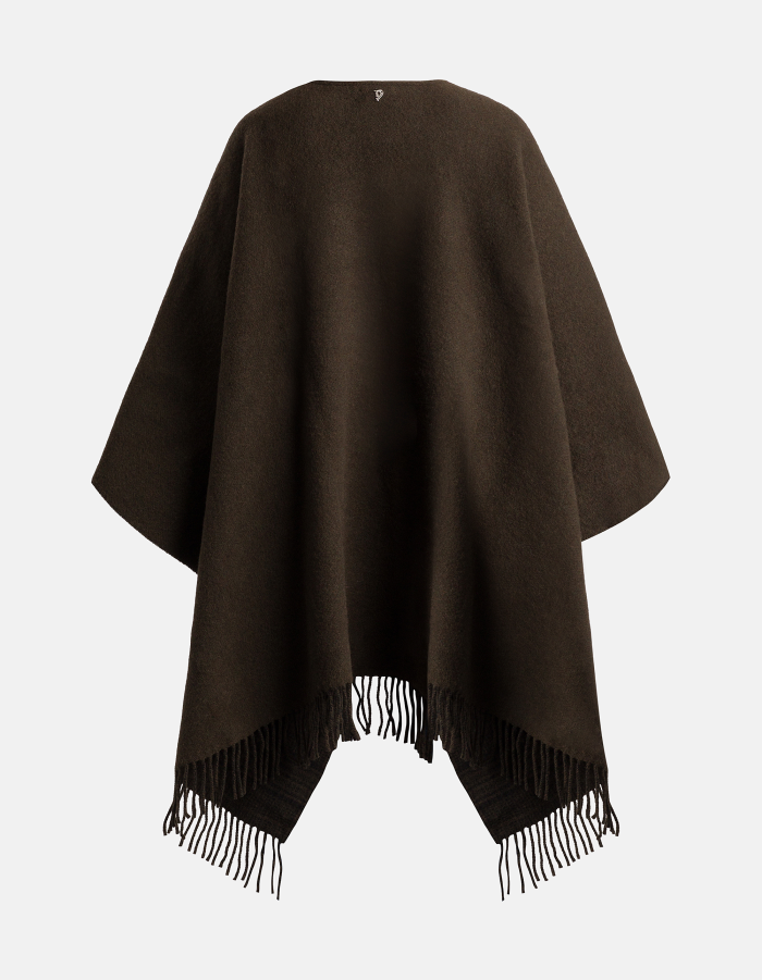 Wool-blend cape