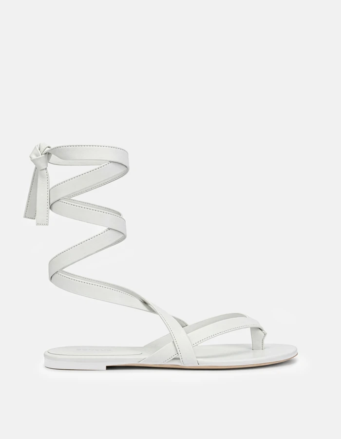 Flat leather sandals