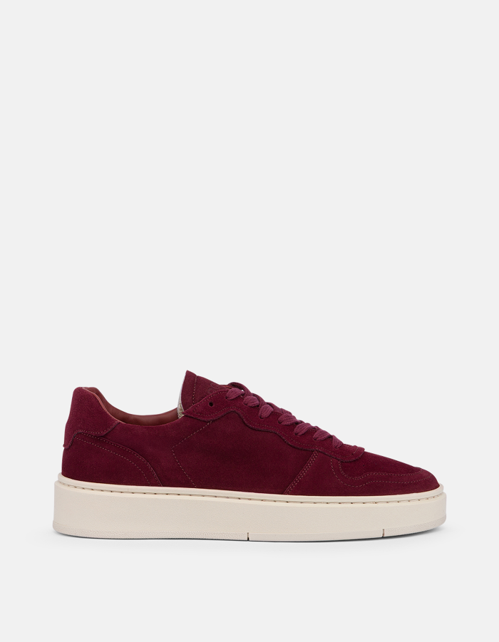 Split leather trainers