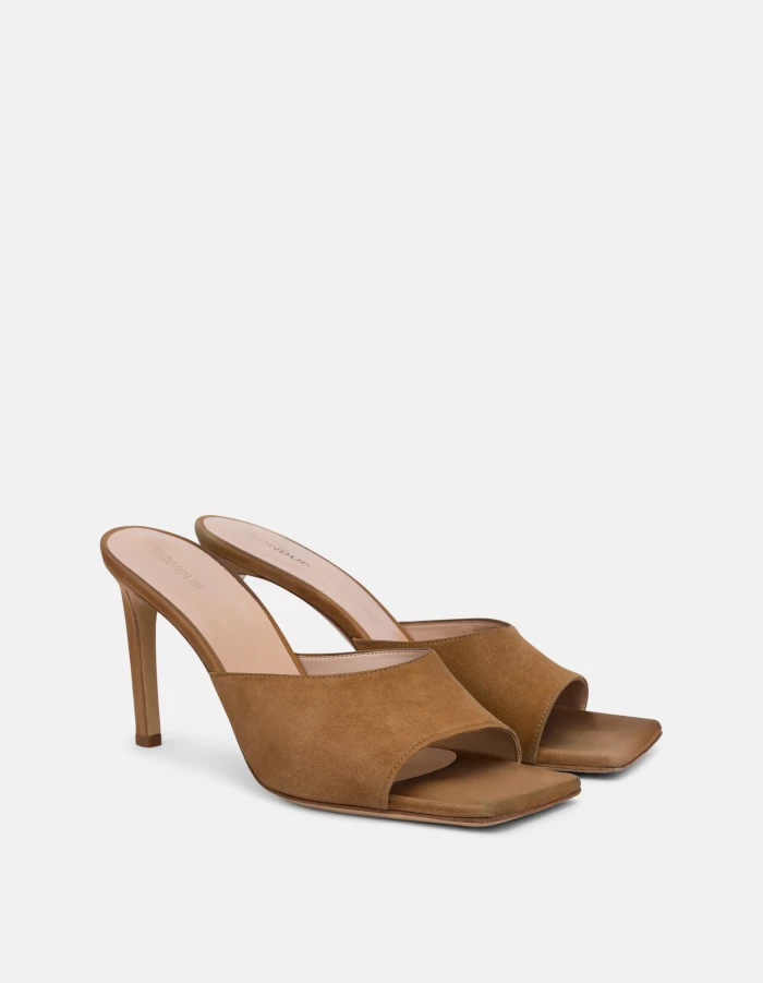Suede mules