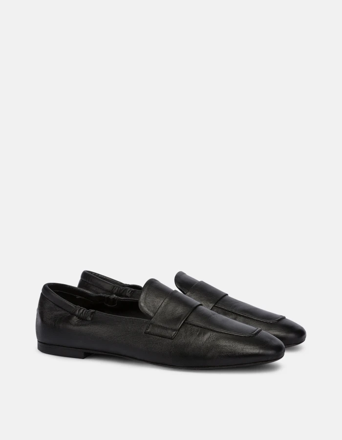 Leather sabot loafers