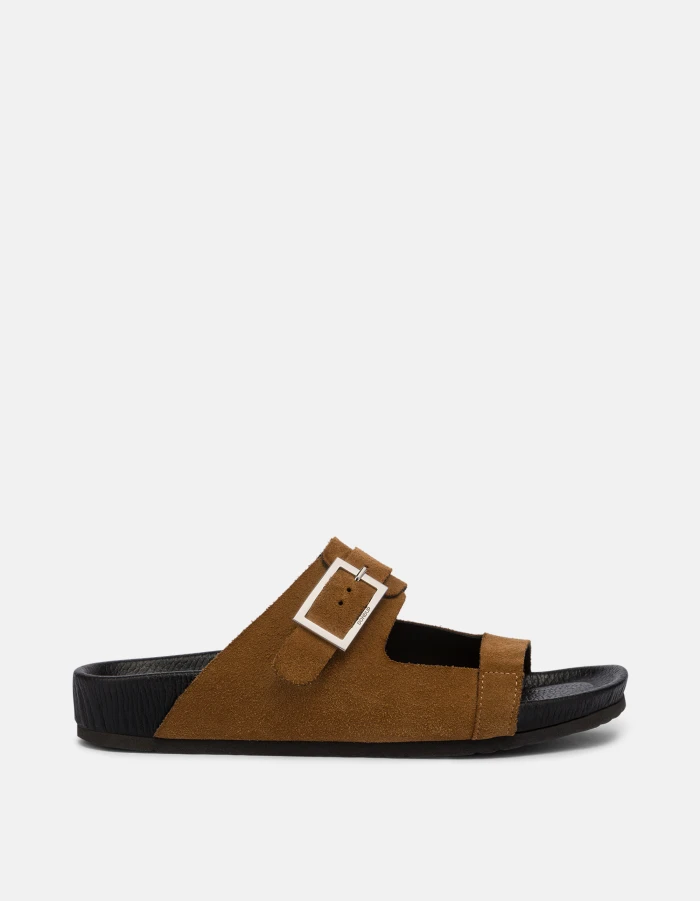 Split leather sandals
