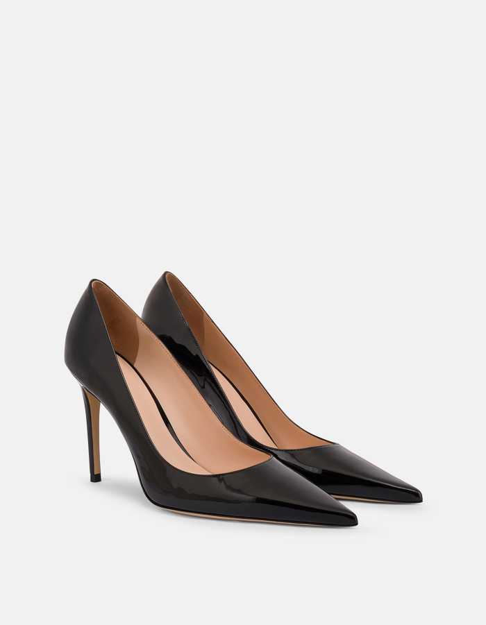 Patent leather pumps
