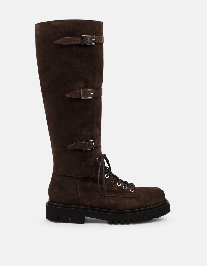 Split-leather boots