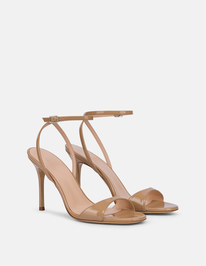 Patent leather sandals