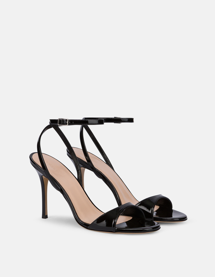 Patent leather sandals
