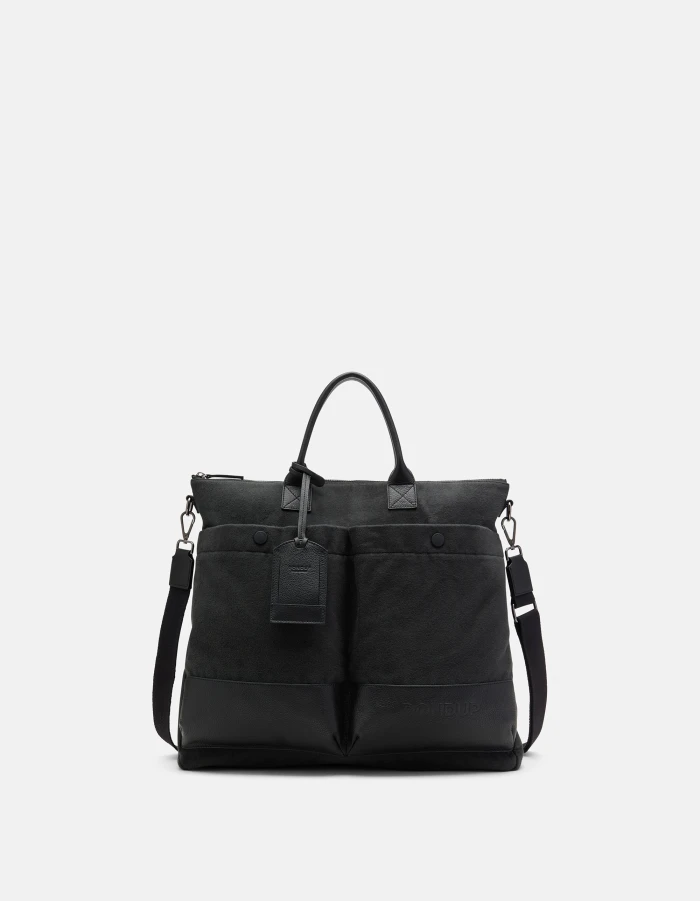 Aviator bag in moleskin