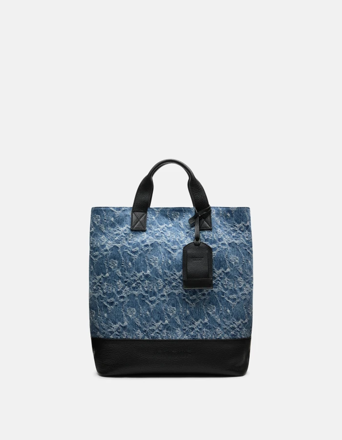Shopper in denim jaquard