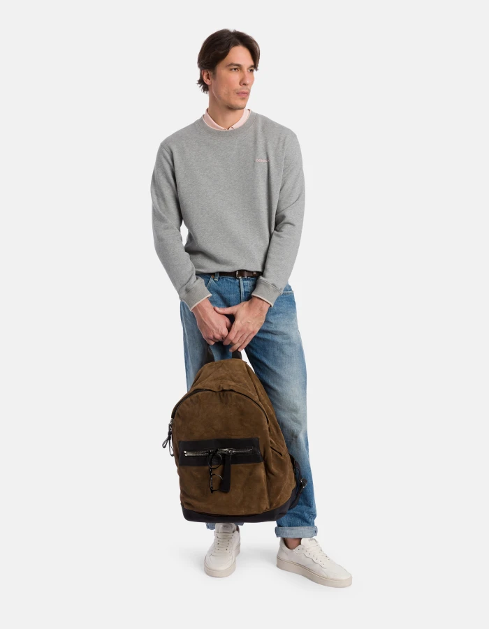 Large leather rucksack